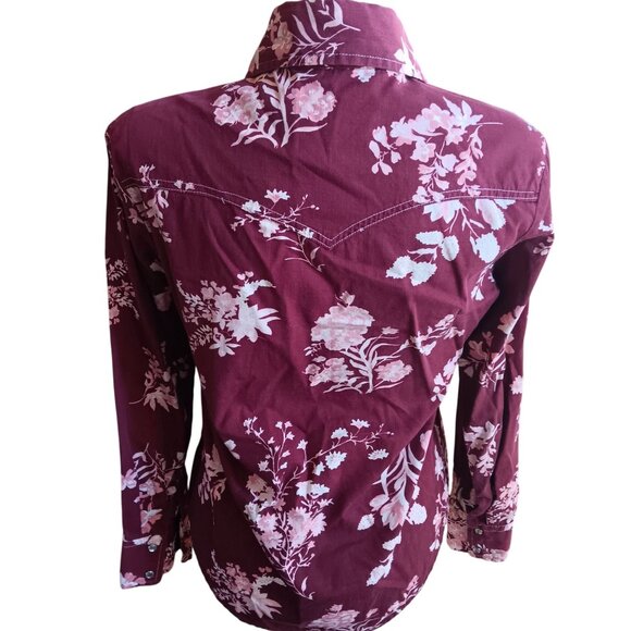 Vintage Lee Womens Western Shirt 1970's Boho Hippy Floral Cowgirl Snapper USA - Picture 5 of 6